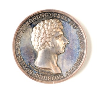 Silvermedalj, Karl XIV Johan, 1822 - Skoklosters slott - 109316 photo