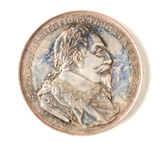 Silvermedalj, 1837. Åtsida, Gustav II Adolf - Skoklosters slott - 109352