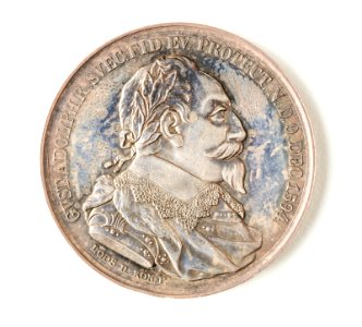 Silvermedalj, 1837. Åtsida, Gustav II Adolf - Skoklosters slott - 109352 photo