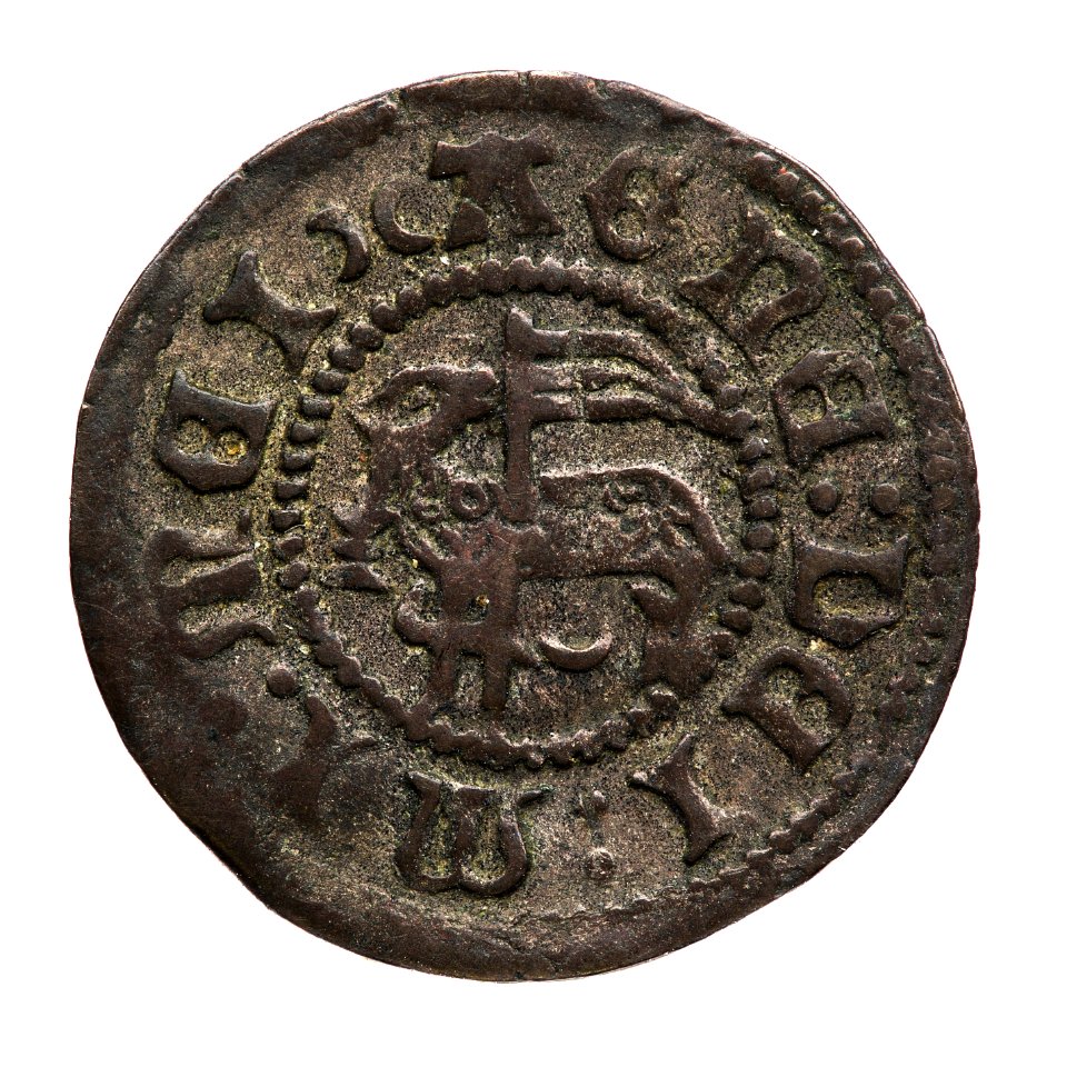 Silvermynt präglat i Visby, cirka 1400-1450 - Skoklosters slott - 108659