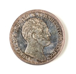 Silvermedalj, 1834. Åtsida, Kejsar Alexander I av Ryssland - Skoklosters slott - 109210
