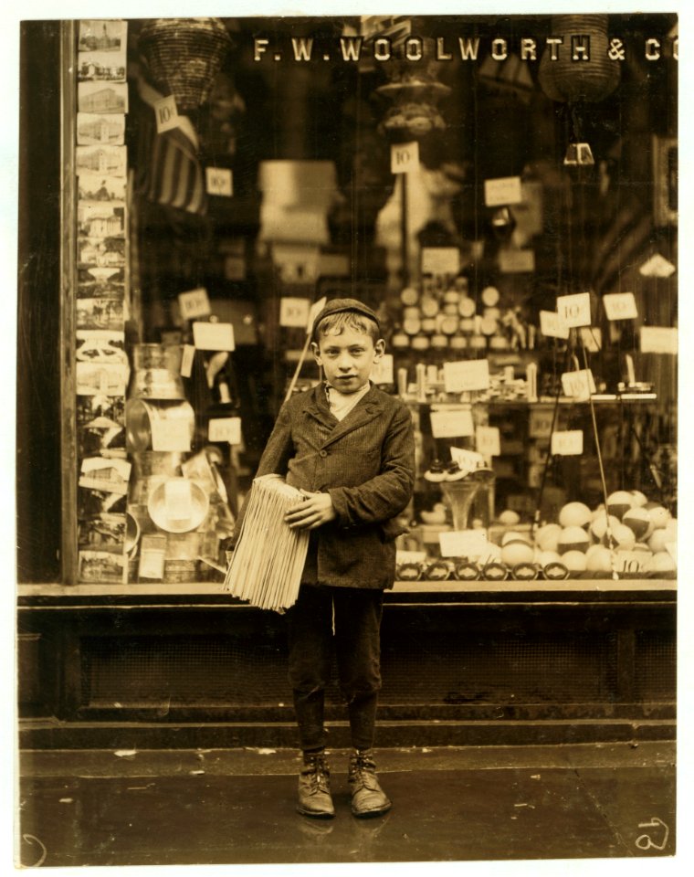Simon Mellitto (i.e., Melaten,) 314 American St., age 10, newsboy, income 25 to 75 cents per day. Father a locksmith, making about $12 per week. Has a brother who sells also. Edward F. LOC cph.3b03535