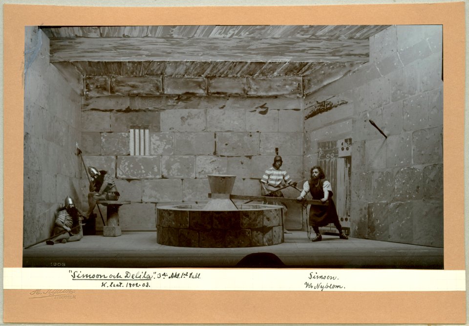 Simson och Delila, Kungliga teatern 1903. Föreställningsbild - SMV - H14 023