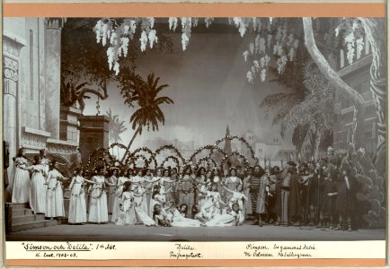 Simson och Delila, Kungliga teatern 1903. Föreställningsbild - SMV - H14 021