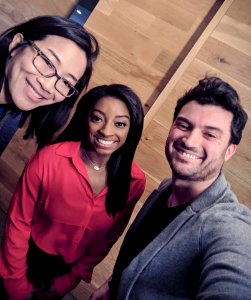 Simone Biles with VOA's Ramon Taylor
