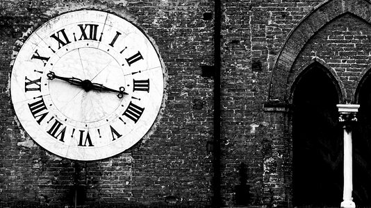 Black and white gray clock gray vintage