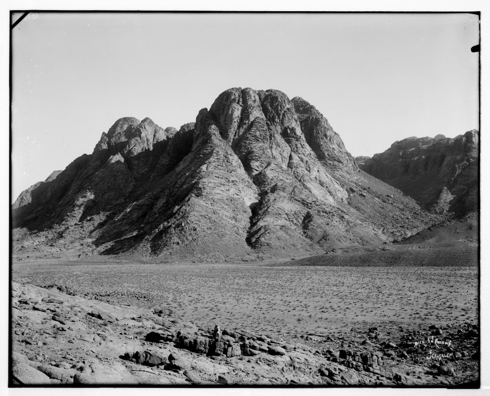 Sinai. Ras Safsaf (Mt. Sinai), near view from Wady er-Raha. LOC matpc.07246