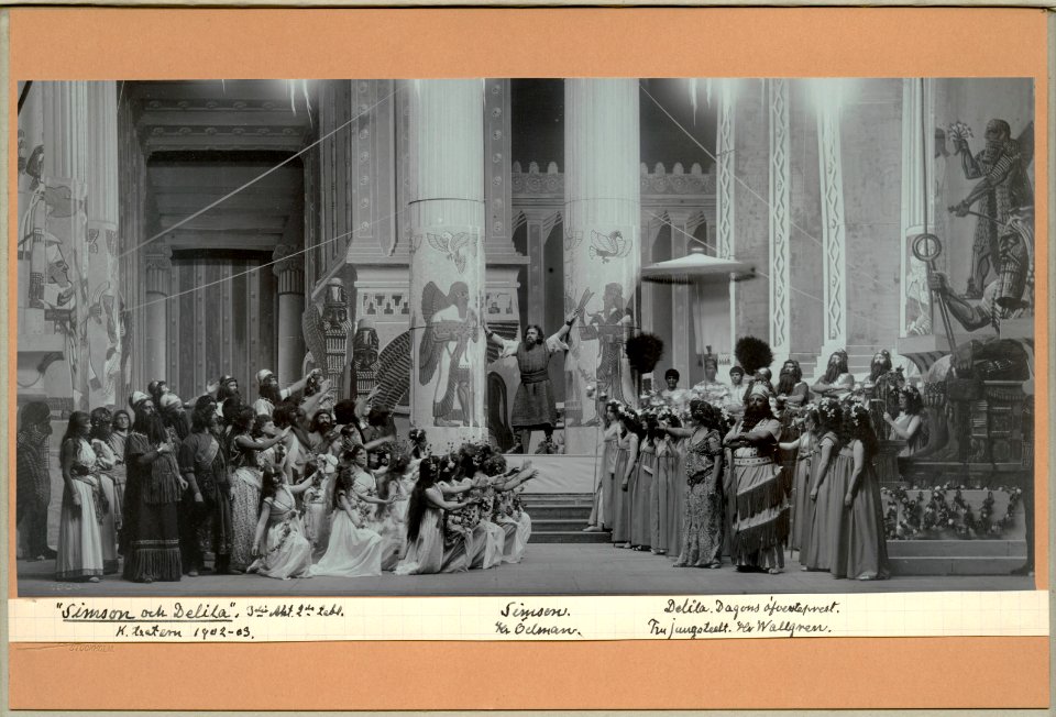 Simson och Delila, Kungliga teatern 1903. Föreställningsbild - SMV - H14 024