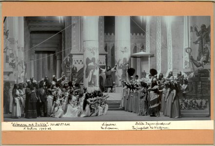 Simson och Delila, Kungliga teatern 1903. Föreställningsbild - SMV - H14 024