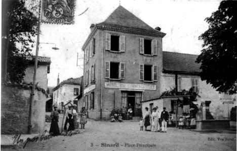 Sinard, place principale, 1906, p245 de L'Isère les 533 communes - Edit Vve Borel