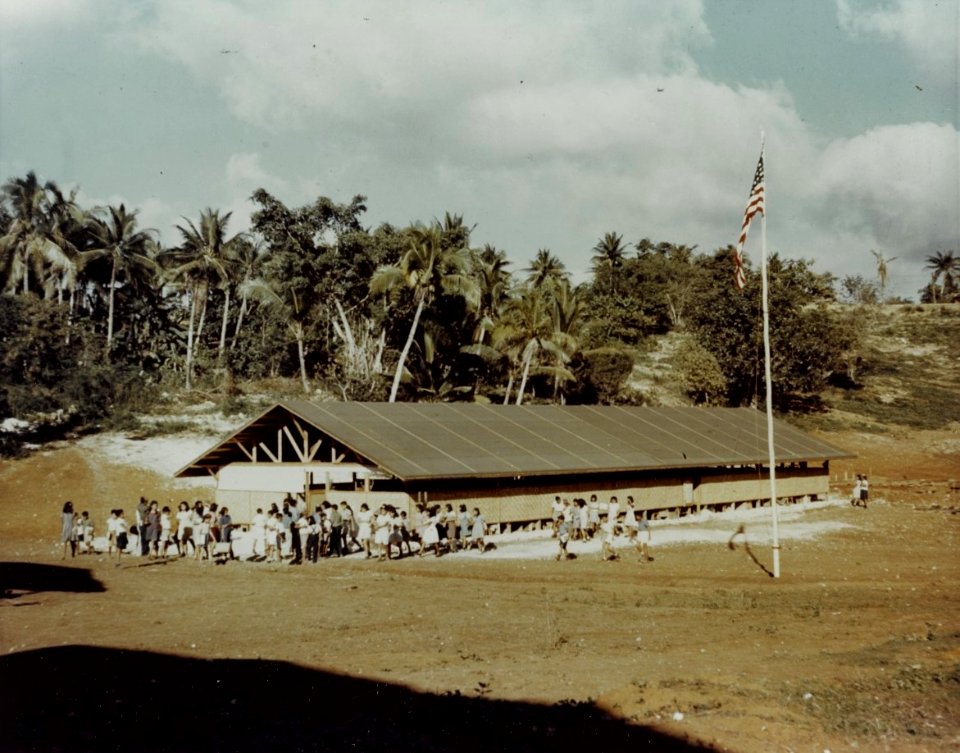 Sinajana school, evening 1944 (cropped)
