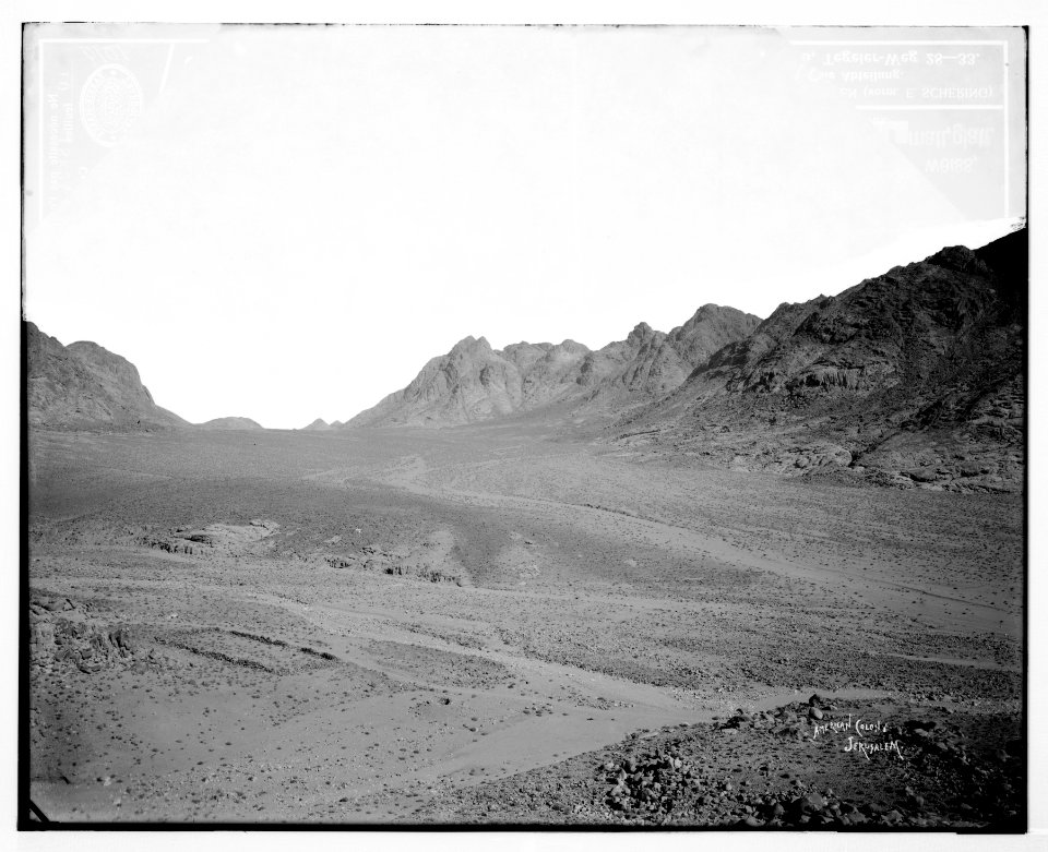 Sinai. Wady er-Raha (Plain of the Law) from Ras Safsaf. LOC matpc.07248