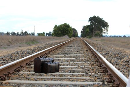 Train tracks railway photo