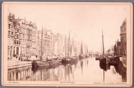 Singel tussen Roomolenstraat en Korsjespoortsteeg Rechts de Ronde Lutherse Kerk gedeeltelijk 010005001265