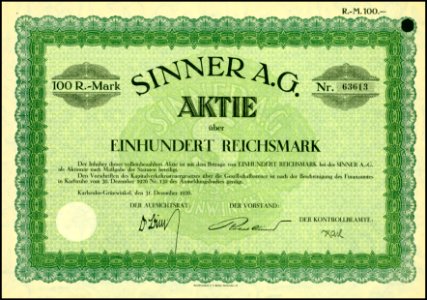 Sinner AG 1926 photo