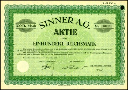 Sinner AG 1926