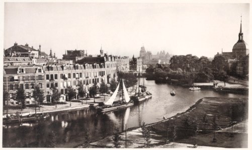 Singelgracht en Leidsekade - Gerrit Hendrik Heinen (1851-1930), Afb 010054000639 photo