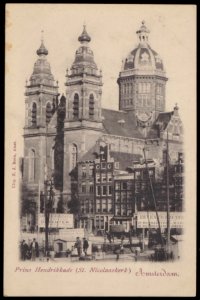 Sint Nicolaaskerk, Prins Hendrikkade 73-76 met rechts daarvan nr. 67-72, Afb PBKD00200000016 photo