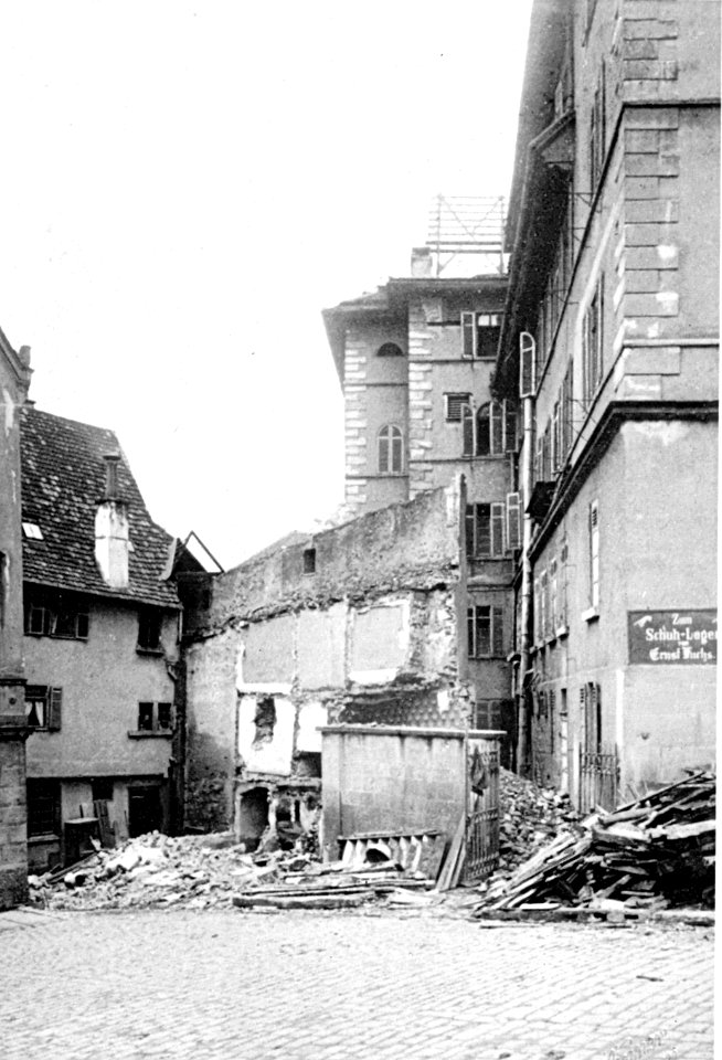 Sinner-Tübingen-Lustnauer Tor Stadtmauerrest 1902