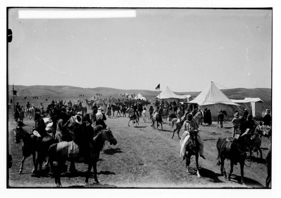 Sir Herbert Samuel's second visit to Transjordan, etc. Emir Abdullah's camp; near view (Amman). LOC matpc.02302