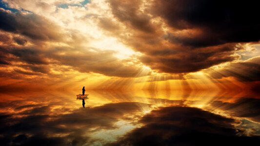 Reflection mirroring dramatic