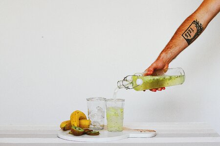 Water juice banana