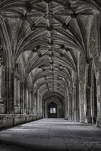 Gothic lacock cloisters photo