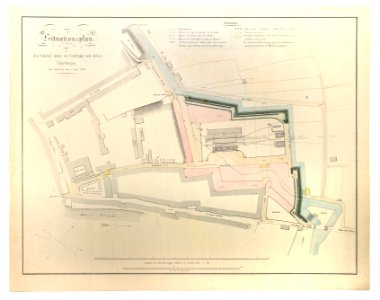 Situationsplan Französischer Bahnhof St. Johann 1843 HMB 1990-6