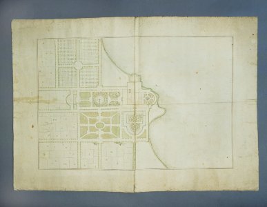 Situationsplan över slottsanläggning med park - Skoklosters slott - 30902