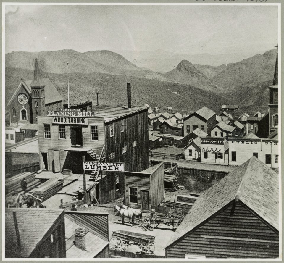 Six mile canyon from C Street, Virginia City LCCN2002719064