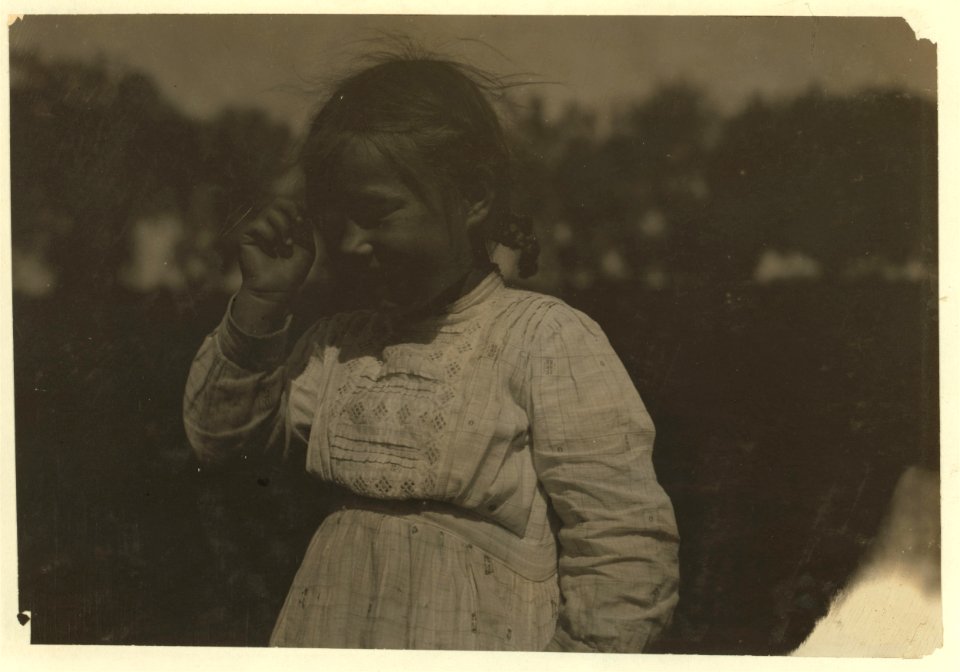 Six-year old Tildy helps a little in the beet work, on a Colorado farm near Rocky Ford. Her father is German. He said- 'I don't work my children until they are older.' Another German farmer LOC nclc.00257