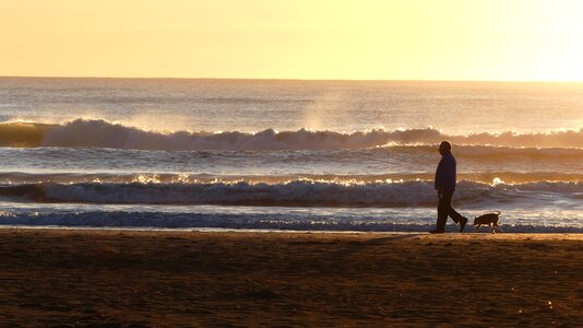 Dawn ocean sand