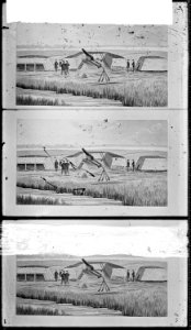 Sketch - the Swamp Angel as seen form Charleston Harbor, S.C. - This gun was used for shelling the city. - NARA - 524981