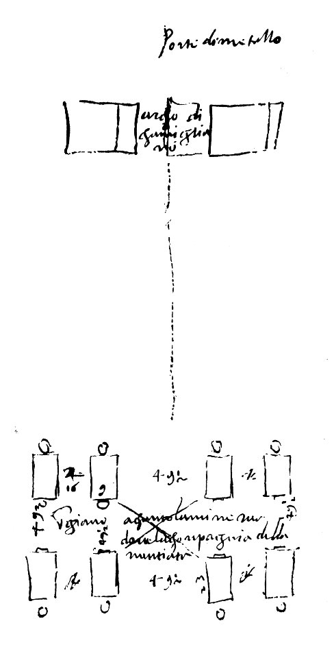 Sketch of the Arch of Janus by Antonio da Sangallo the Younger