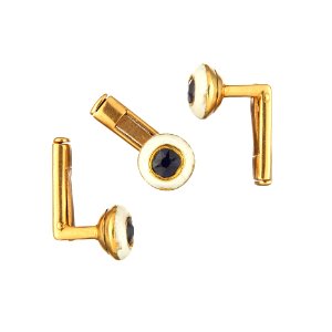 Skjortknappar i guld med safirer - Livrustkammaren - 97918