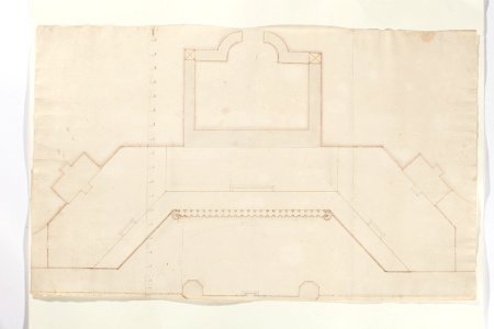 Skoklosters slott planerade sjögårdsbyggnad, ritning från 1650-talet - Skoklosters slott - 98127