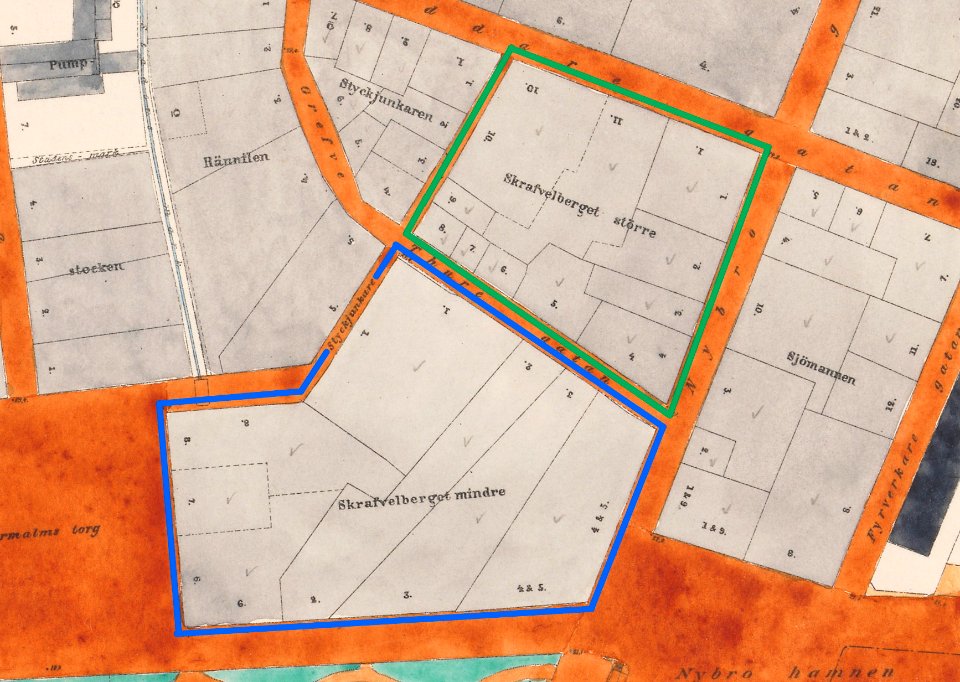 Skravelberget större och mindre 1863