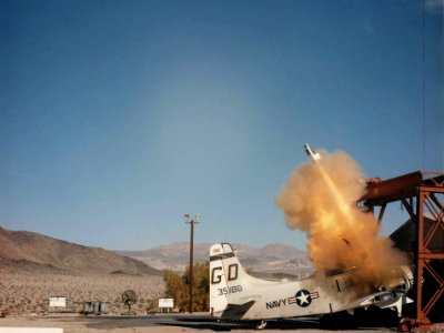 Sktyop aircraft egress sytem test at China Lake in 1970