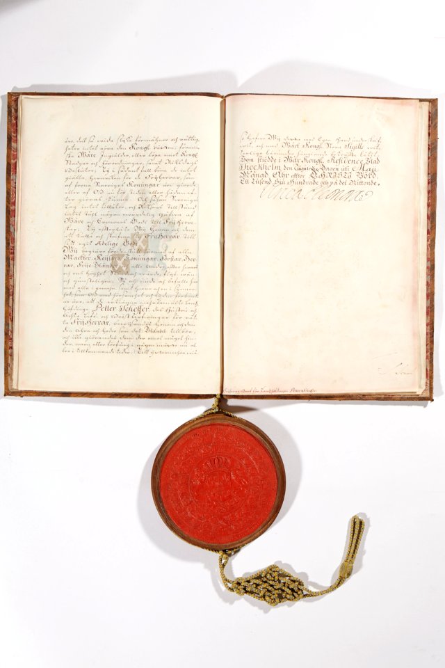 Sköldebrev för Petter Scheffer, 1719 - Skoklosters slott - 98834