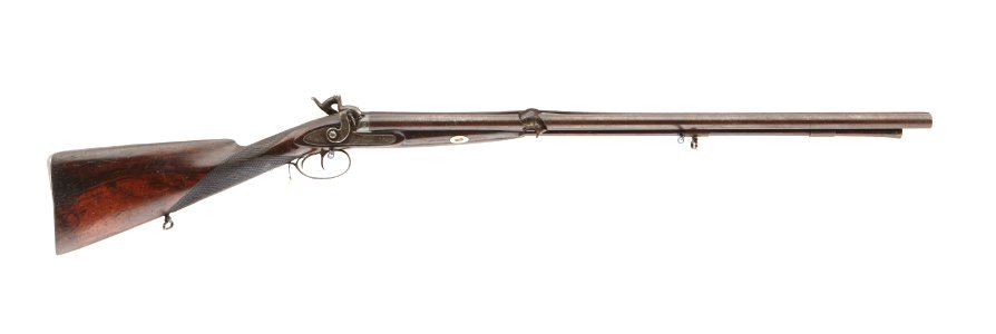 Slaglåsdubbelbössa, Deane, London ca 1825-1850 - Livrustkammaren - 96713