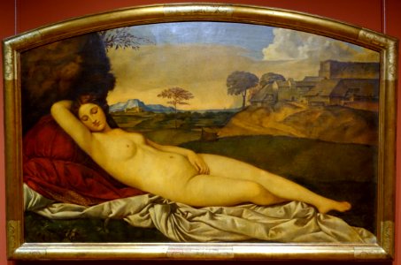 Sleeping Venus, copy after Giorgione and Titian, Dresden, 1900-1950, oil on canvas - Hessisches Landesmuseum Darmstadt - Darmstadt, Germany - DSC01170 photo