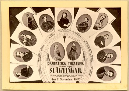 Släktingar, Dramatiska teatern 1867. Rollporträtt - SMV - H9 145