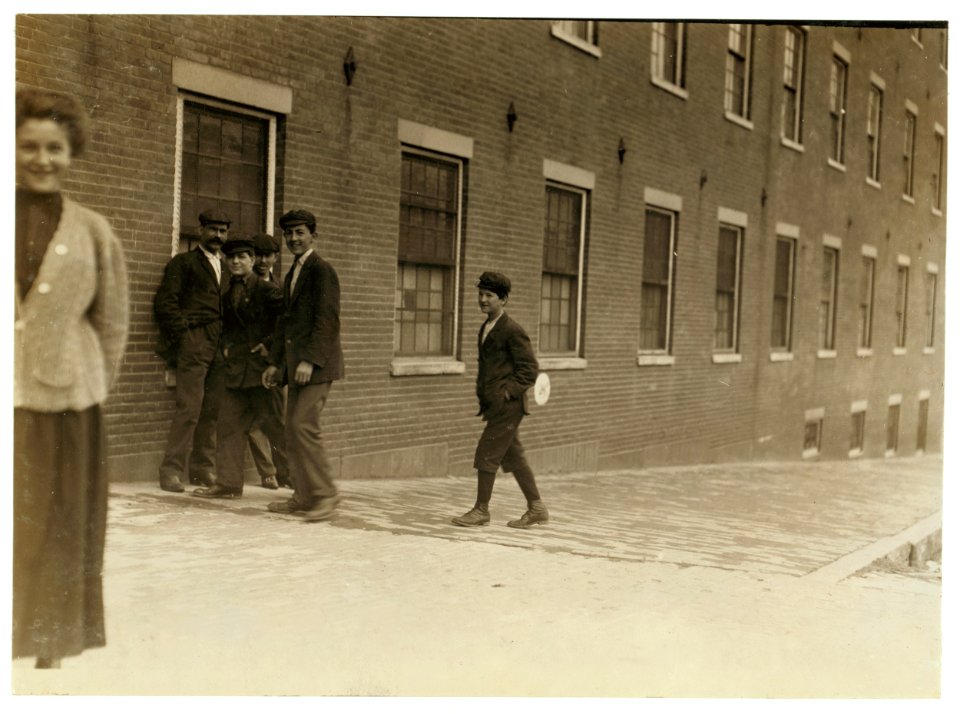 Small boy working in Cocheco Mfg. Co., Dover, N.H. Others much smaller and younger there. LOC nclc.01774