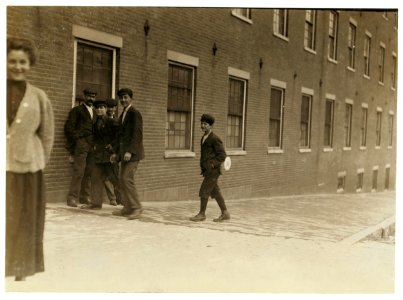 Small boy working in Cocheco Mfg. Co., Dover, N.H. Others much smaller and younger there. LOC nclc.01774