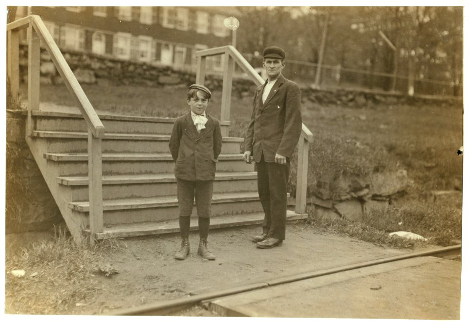 Small boy works as helper - backroping in Great Falls Mfg. Co., Somersworth, N.H. Charles Chasse, 201 Main Street. When I inquired about him in the home, his mother very reluctantly admitted LOC nclc.01759
