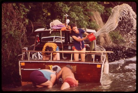 Small-pleasure-craft-goes-aground-on-banks-of-ohio-river-june-1972 7651302020 o