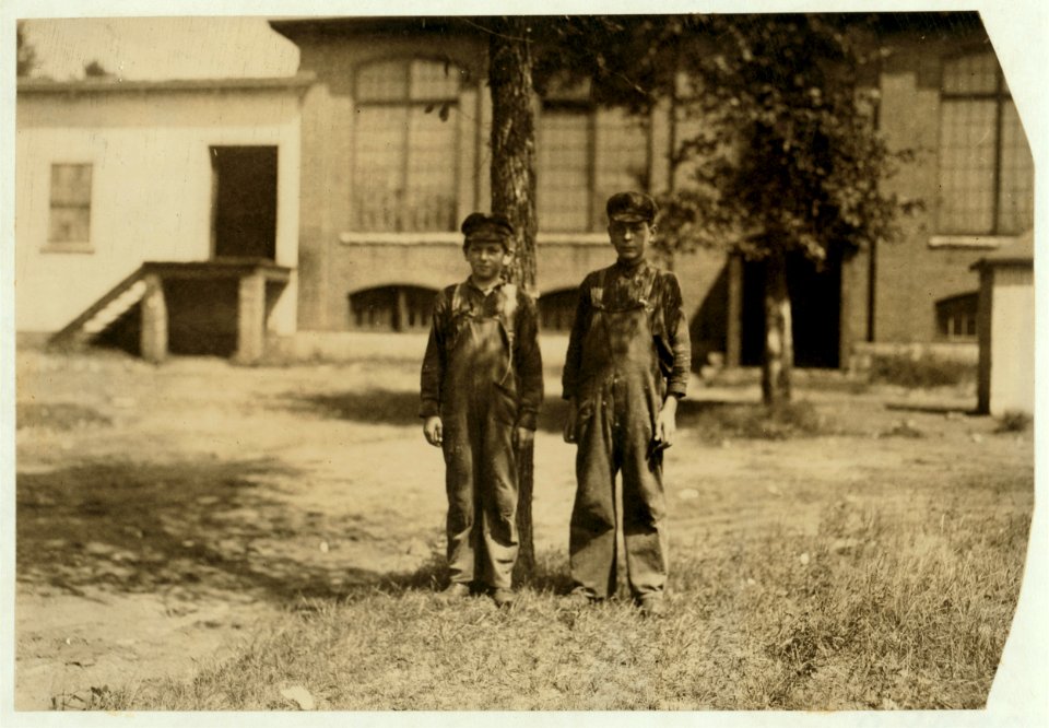 Smallest is Anatole Gernon, Maple St. Apparently 11 or 12 years old. Doffs on top floor spinning room of Glenallen Mill. Speaks no English. LOC nclc.02324