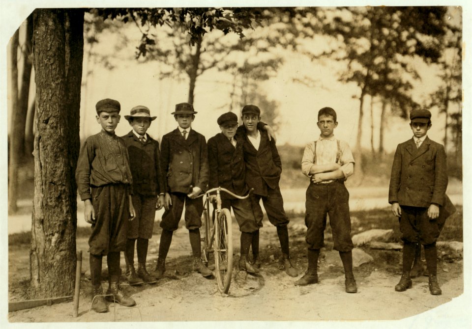 Smallest is Anatole Gernon, Maple St. Apparently 11 or 12 years old. Doffs on top floor spinning room of Glenallen Mill. Speaks no English. LOC nclc.02325