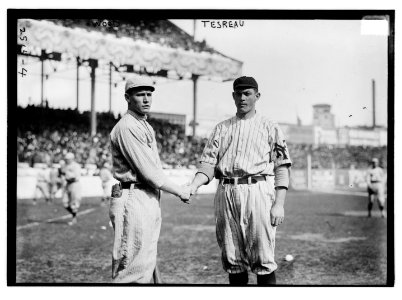 Smokey Joe Wood, Boston AL, & Jeff Tesreau, New York NL (baseball) LCCN2014691729 photo