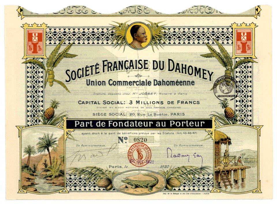 Soc. Francaise du Dahomey 1923